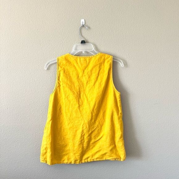 J. Crew Embroidered Tie-Neck Linen/Cotton Top - Picture 6 of 8